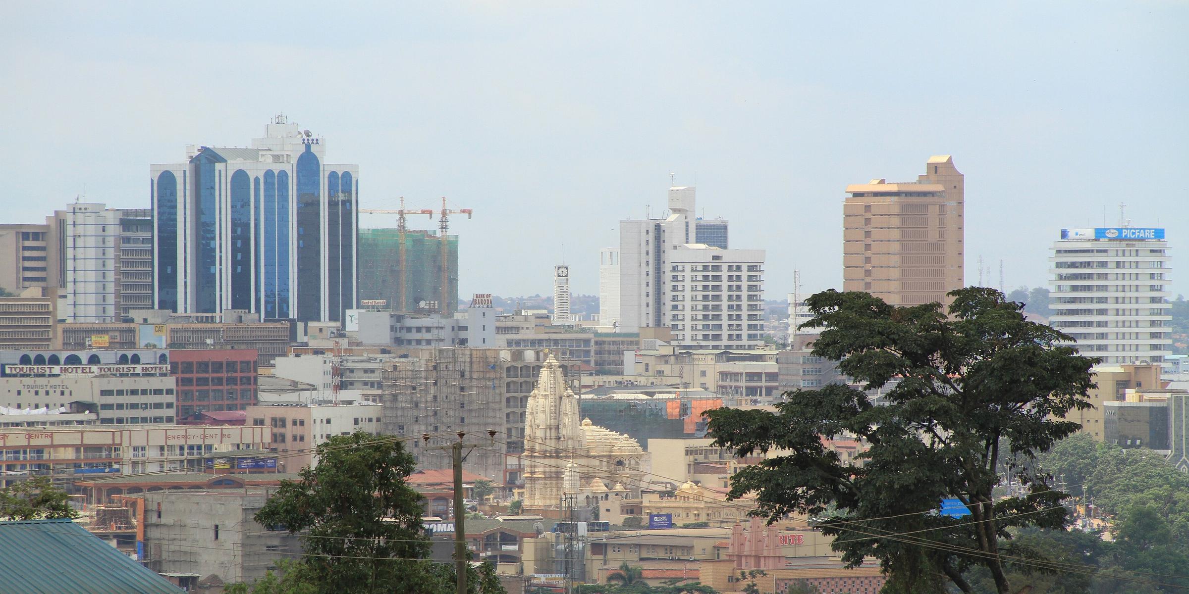 Kampala city skyline, Uganda